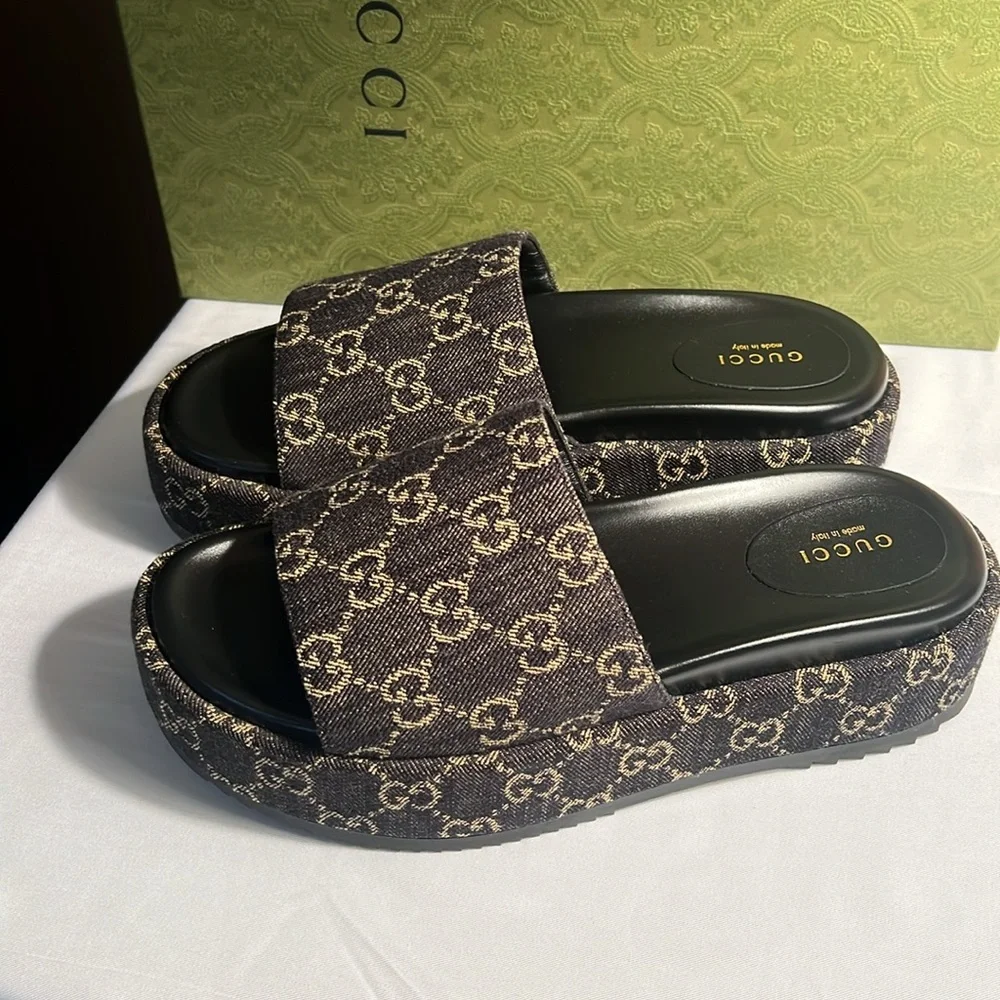 🔥 💯 Authentic Gucci Angelina Platform Sandal - Picture 2 of 10